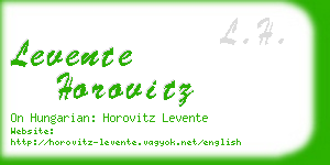 levente horovitz business card